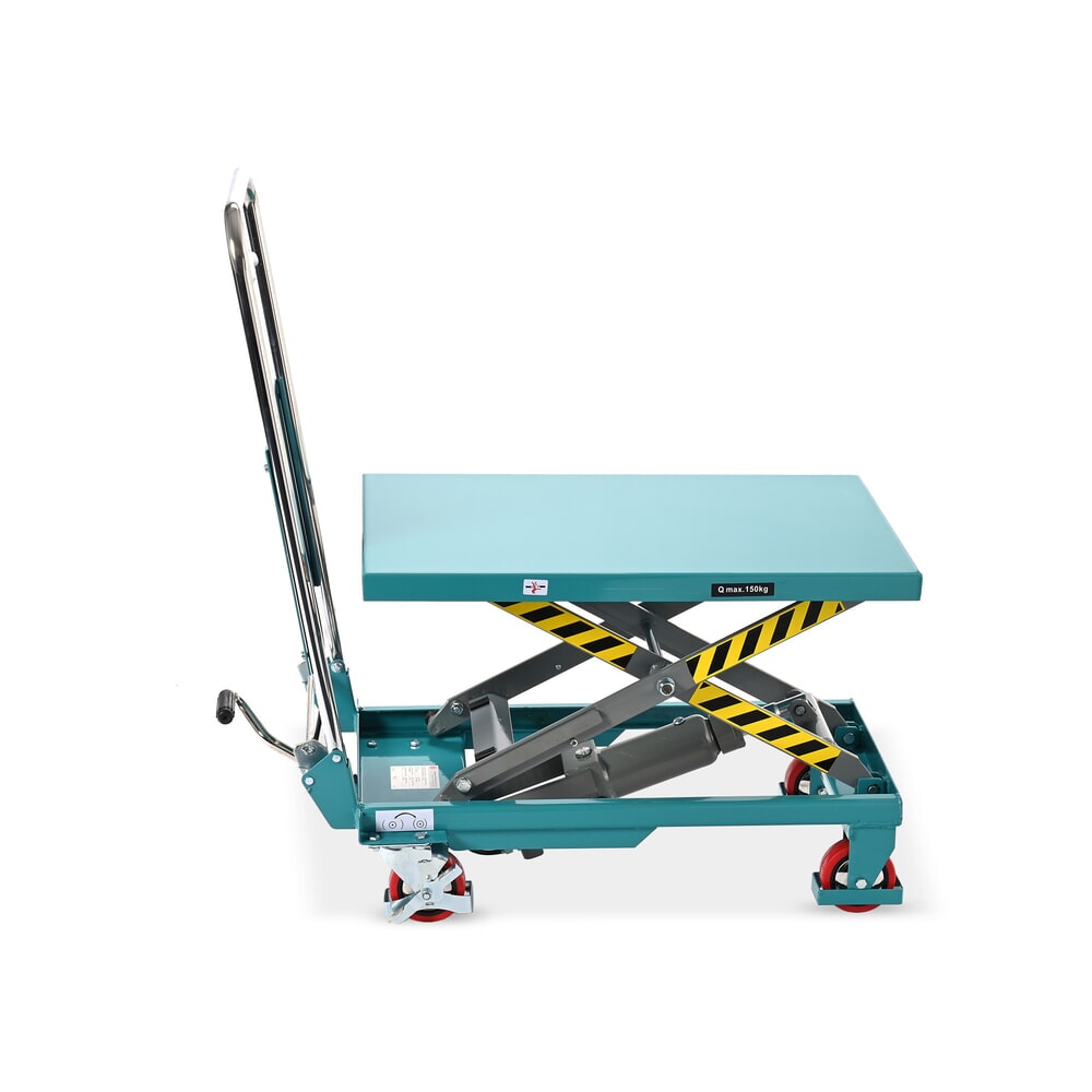 Número de imagen del producto 3: Plataforma elevadora móvil de tijera Ameise®, manillar abatible, CC 150 kg, plataforma de 700 x 450 mm