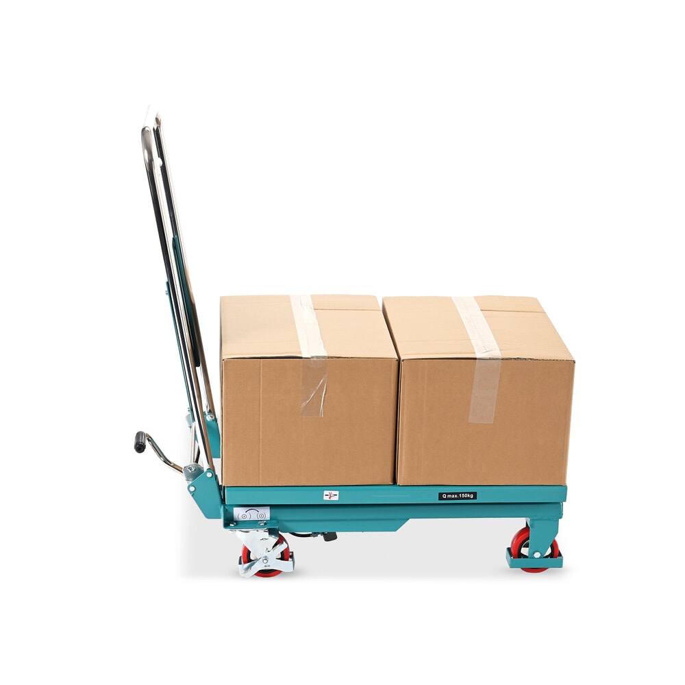 Número de imagen del producto 5: Plataforma elevadora móvil de tijera Ameise®, manillar abatible, CC 150 kg, plataforma de 700 x 450 mm
