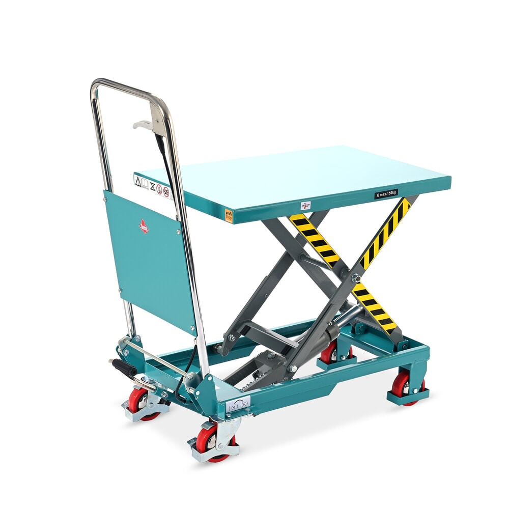 Número de imagen del producto 13: Plataforma elevadora móvil de tijera Ameise®, manillar abatible, CC 150 kg, plataforma de 700 x 450 mm