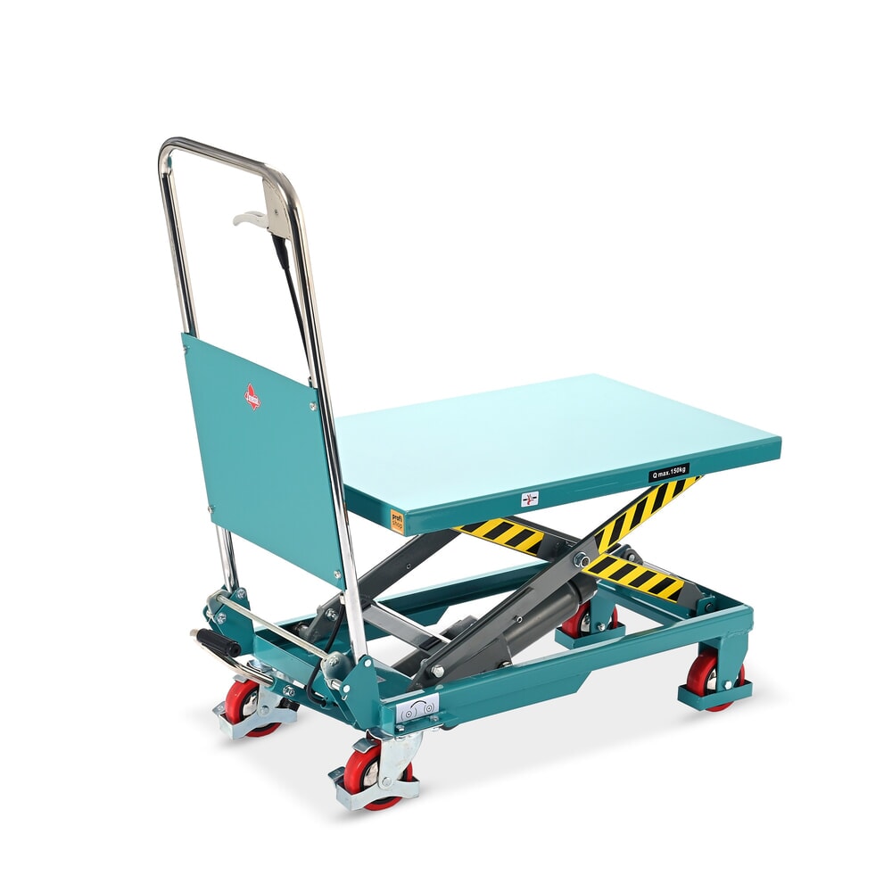 Número de imagen del producto 14: Plataforma elevadora móvil de tijera Ameise®, manillar abatible, CC 150 kg, plataforma de 700 x 450 mm