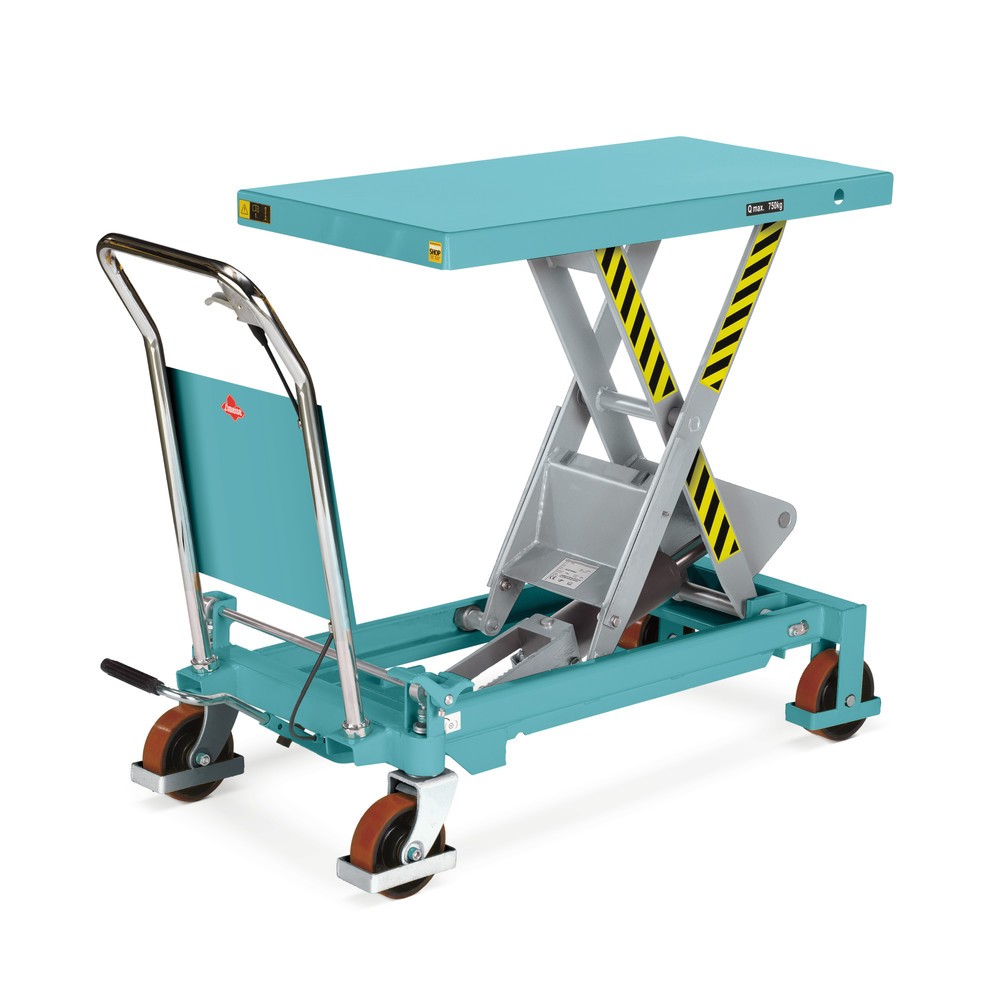 Imagen del producto: Plataforma elevadora móvil de tijera Ameise®, manillar fijo, CC 500 kg, plataforma de 850 x 500 mm