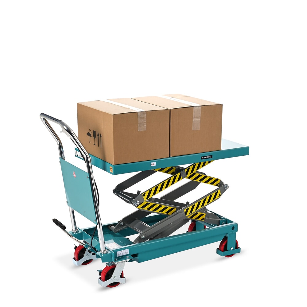 Número de imagen del producto 4: Plataforma elevadora móvil de tijera doble Ameise®, CC 350 kg, plataforma de 910 x 500 mm