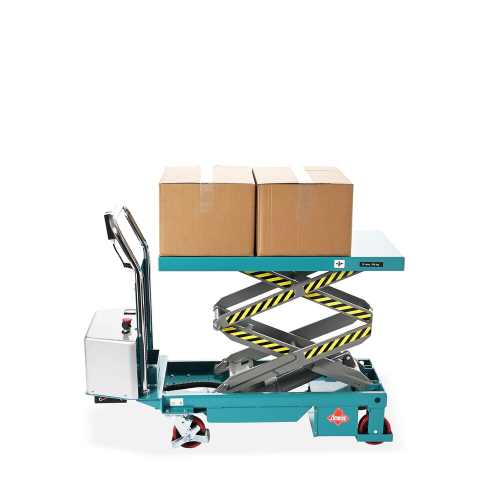 Número de imagen del producto 5: Plataforma elevadora móvil de tijera doble Ameise®, eléctrica, CC 350 kg, plataforma de 910 x 500 mm