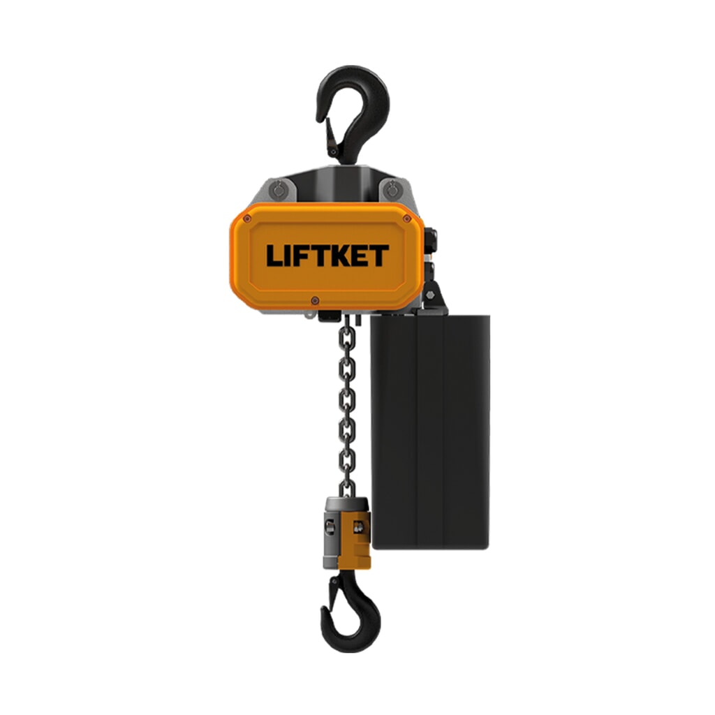 Polipasto eléctrico de cadena LIFTKET S-Line con suspensión de gancho, capacidad de carga 125 kg, 8/2 m/min Imagen del producto: Polipasto eléctrico de cadena LIFTKET S-Line con suspensión de gancho, capacidad de carga 125 kg, 8/2 m/min
