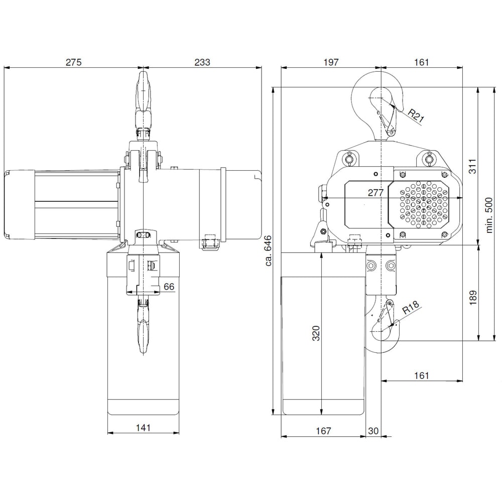 Número de imagen del producto 6: Polipasto de cadena eléctrico LIFTKET S-Line con suspensión de gancho, CC 1.000 kg, 6/1,5 m/min