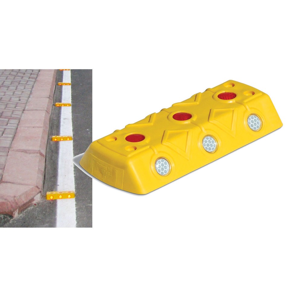 Imagen del producto: Pomo de señalización de carretera de PP, alto H x An x F 32 x 220 x 100 mm