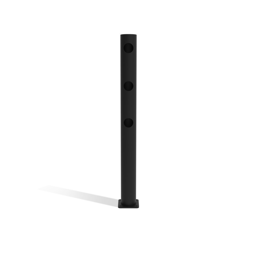 Número de imagen del producto 5: poste central puerta batiente para barandillas de seguridad «Delta», Ø 110 mm, altura 1200 mm