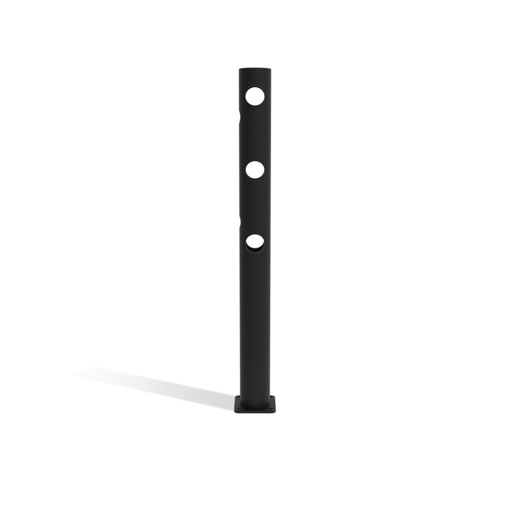 Número de imagen del producto 5: Poste central puerta abatible para rieles de seguridad «Delta», Ø 110 mm, altura 1200 mm, 90°