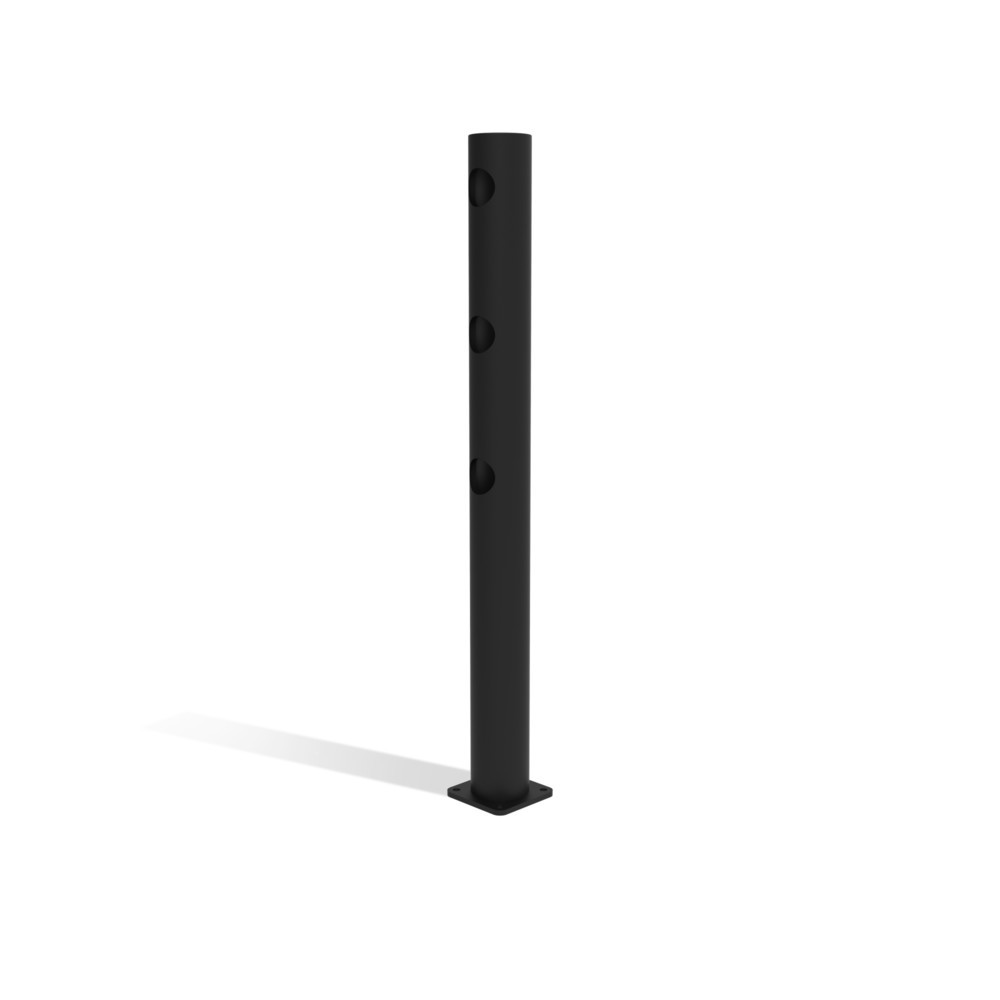 Número de imagen del producto 6: Poste central puerta abatible para rieles de seguridad «Delta», Ø 110 mm, altura 1200 mm, 90°