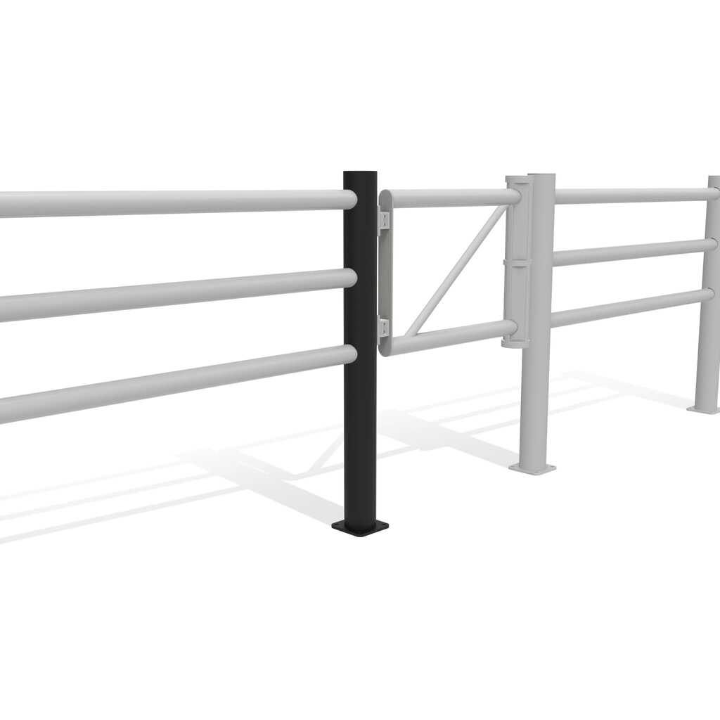 poste central puerta batiente para barandillas de seguridad «Delta», Ø 110 mm, altura 1200 mm Número de imagen del producto 11: poste central puerta batiente para barandillas de seguridad «Delta», Ø 110 mm, altura 1200 mm