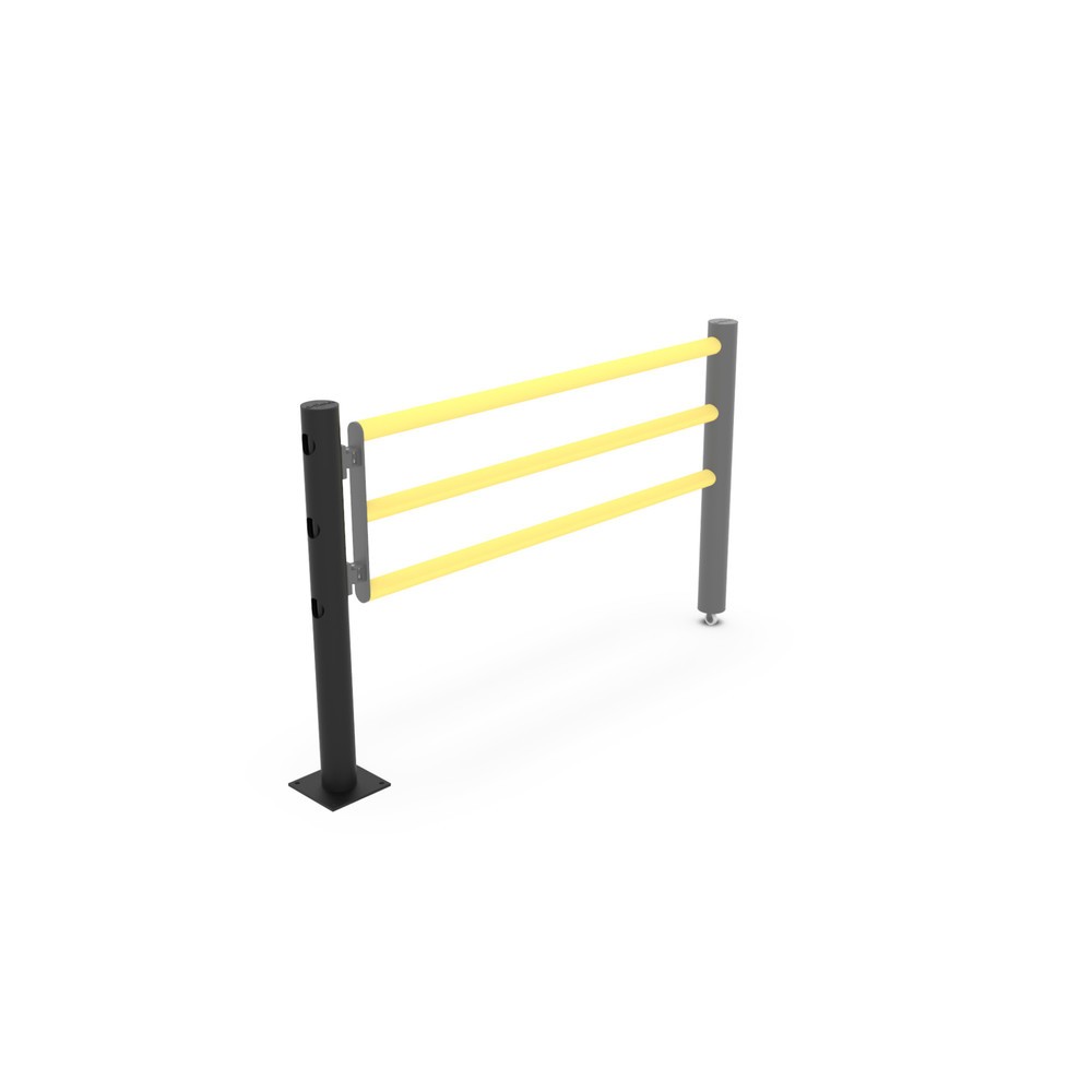 Número de imagen del producto 12: poste central puerta batiente para barandillas de seguridad «Delta», Ø 110 mm, altura 1200 mm