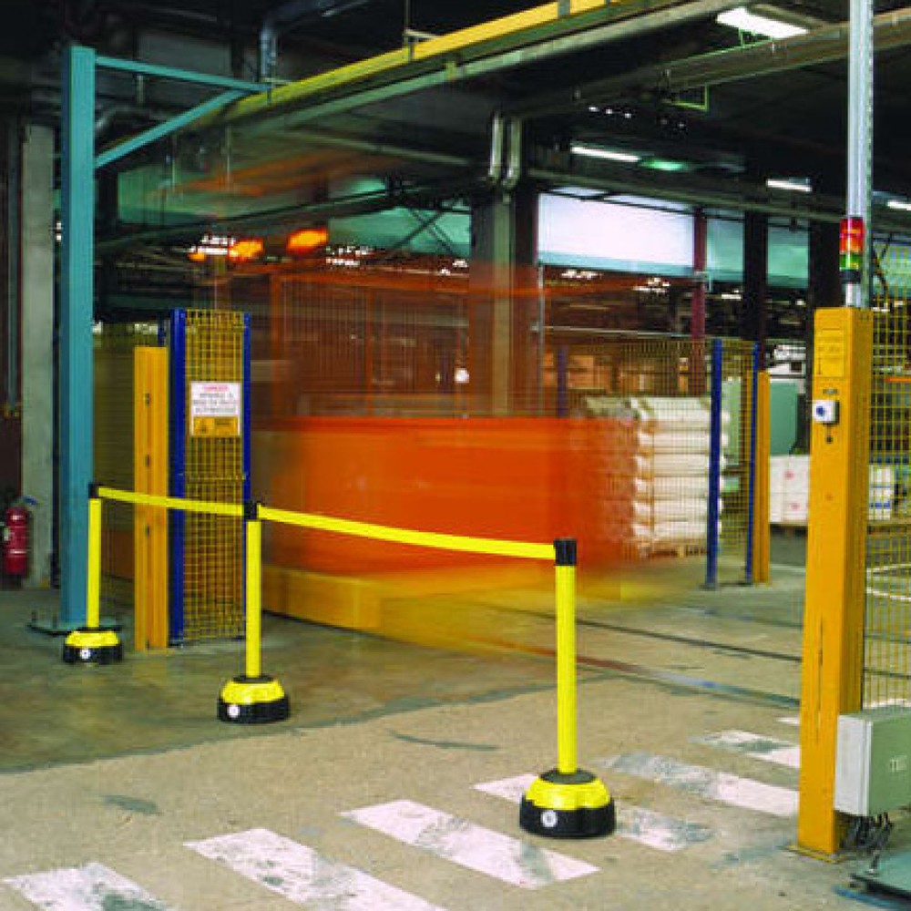 Imagen del producto: Poste de aviso para cinta, poste amarillo, cinta amarilla