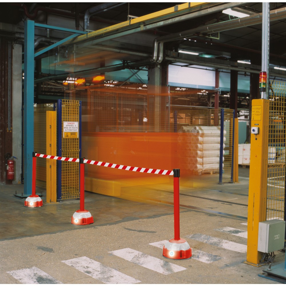 Número de imagen del producto 3: Poste de aviso para cinta, poste amarillo, cinta amarilla