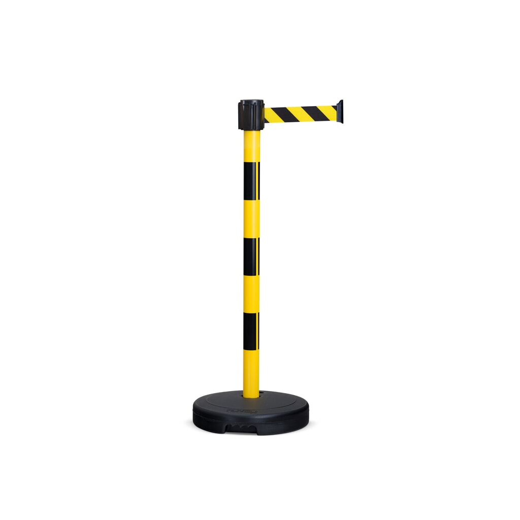 Poste de aviso para cinta Moravia, altura 950 mm, negro/amarillo Imagen del producto: Poste de aviso para cinta Moravia, altura 950 mm, negro/amarillo