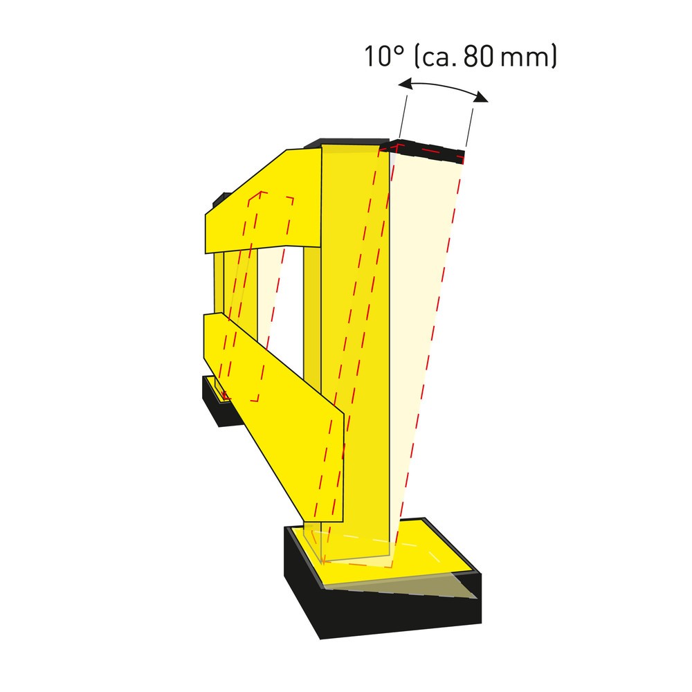 Número de imagen del producto 10: Poste de soporte para placas protectoras de perfil en C, aplicación en interiores, altura 465 mm