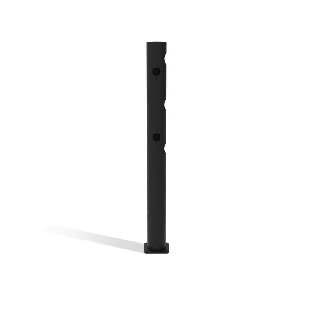Número de imagen del producto 1: Poste final de puerta batiente dancop, para barandilla de seguridad «Delta», Ø 110 mm, altura 1.200 mm, 90°, izquierda