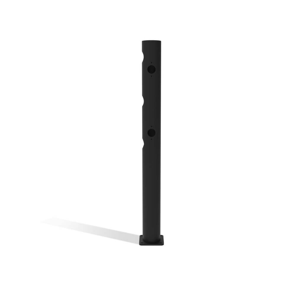 Imagen del producto: poste de puerta batiente para rieles de seguridad «Delta», Ø 110 mm, altura 1200 mm, 90°, derecha