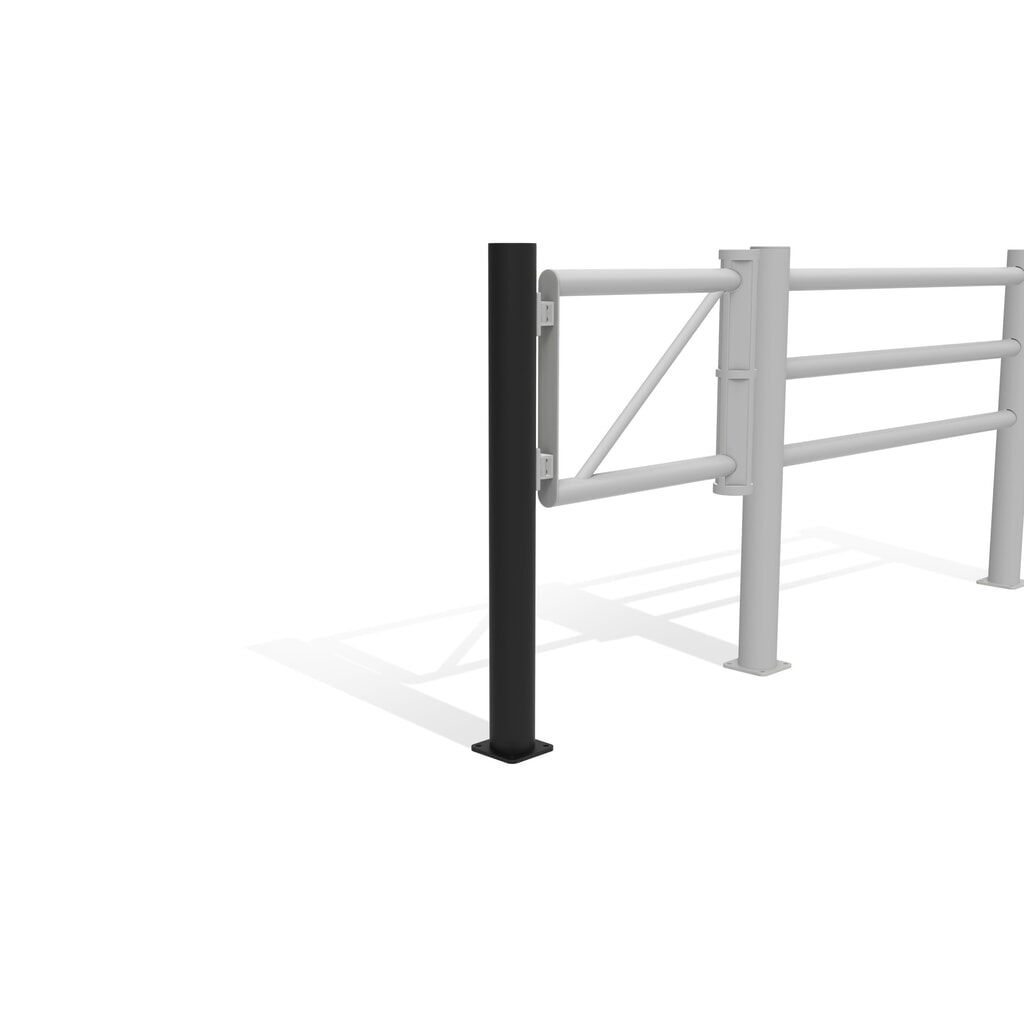 poste de puerta batiente para rieles de seguridad «Delta», Ø 110 mm, altura 1200 mm Número de imagen del producto 11: poste de puerta batiente para rieles de seguridad «Delta», Ø 110 mm, altura 1200 mm