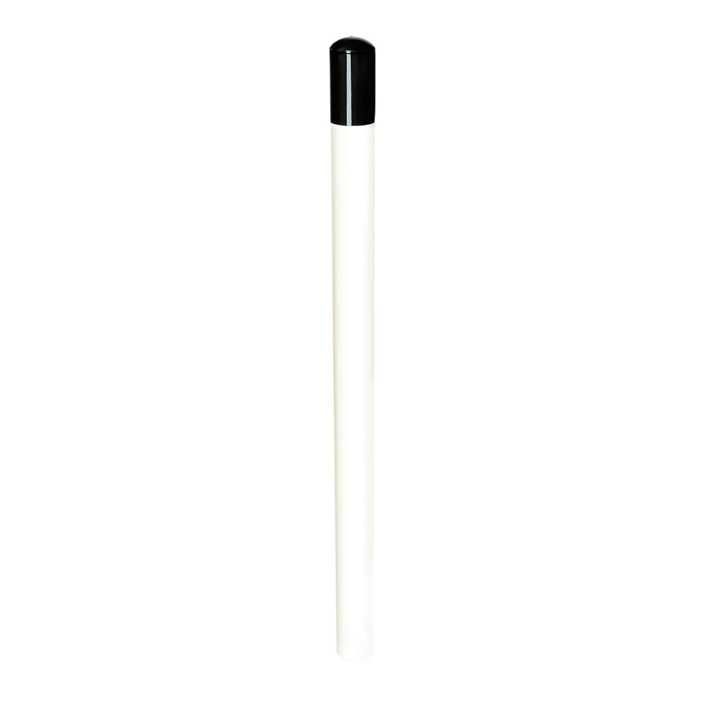 Imagen del producto: Poste MORAVIA para vías de bomberos, para empotrar en hormigón, anclaje al suelo, acero, tubo redondo, HxØ 900 x 60 mm, galvanizado en caliente, pintado de blanco