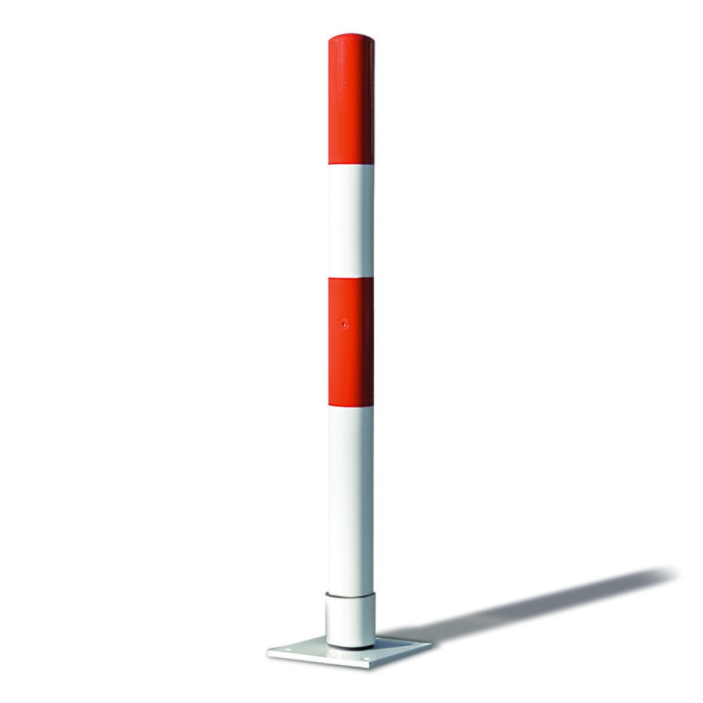 Número de imagen del producto 1: poste automontable MORION SWING, tubo redondo Ø 76 mm, para tacos, rojo/blanco