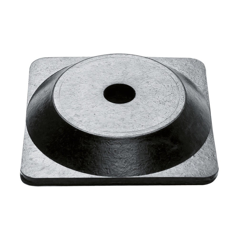 Número de imagen del producto 2: Poste para cadenas, unitario, base de goma dura (cuadrada), rojo/blanco
