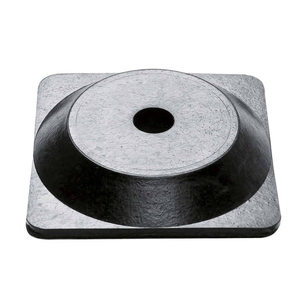 Número de imagen del producto 2: Poste para cadenas, unitario, base de goma dura (cuadrada), negro/amarillo