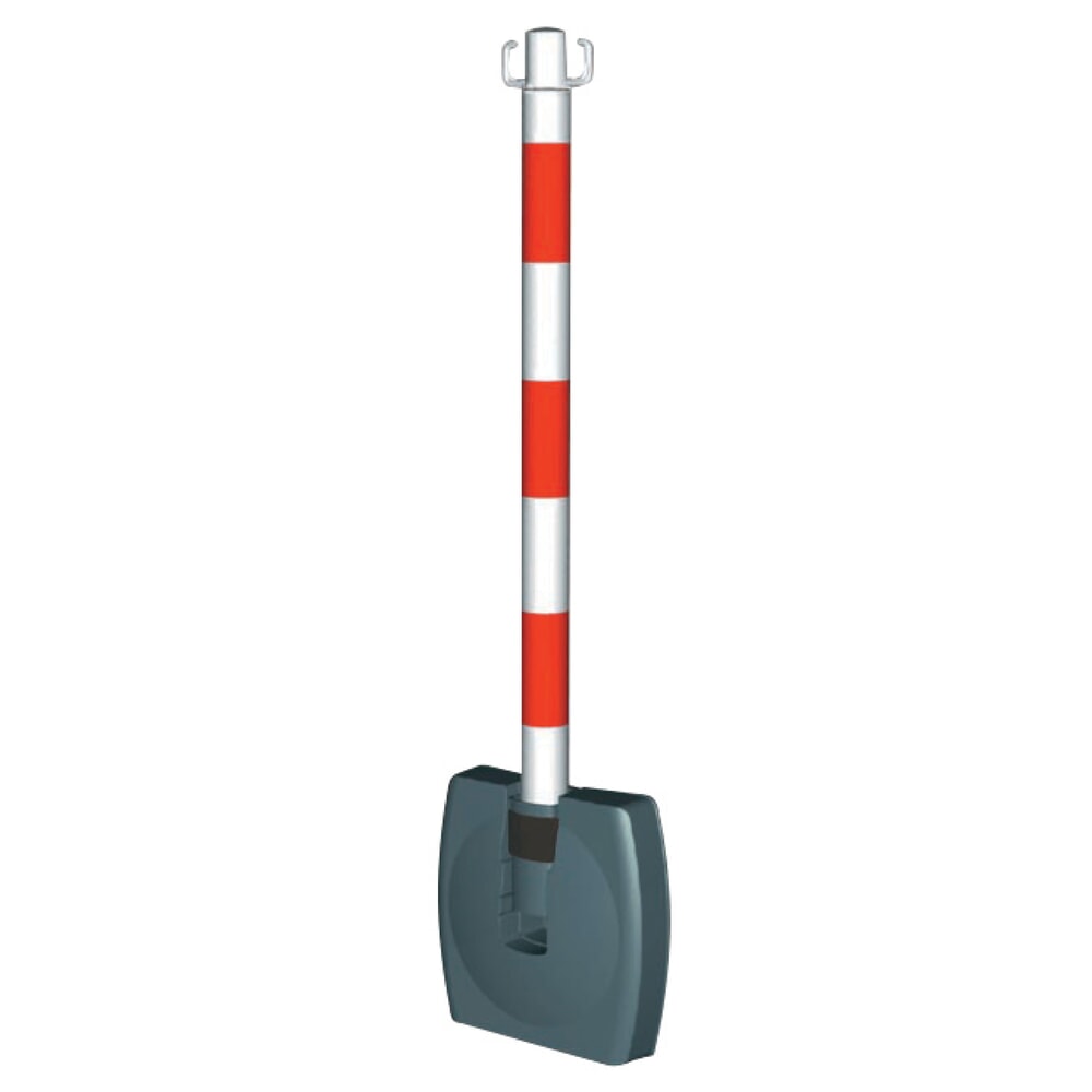 Número de imagen del producto 3: Poste para cadenas con base plegable, rojo/blanco