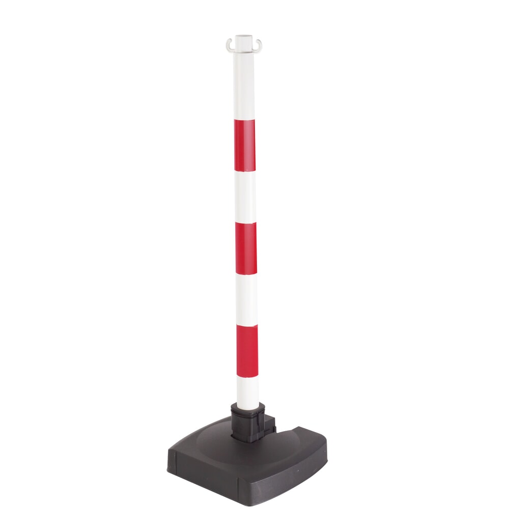 Número de imagen del producto 4: Poste para cadenas con base plegable, rojo/blanco