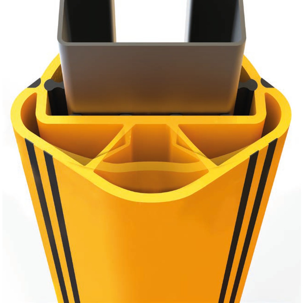 Número de imagen del producto 2: Protección anticolisión A-SAFE para estanterías RackGuard de MEMAPLEX®, medidas interiores HxAxF 600 x 85 x 80 mm
