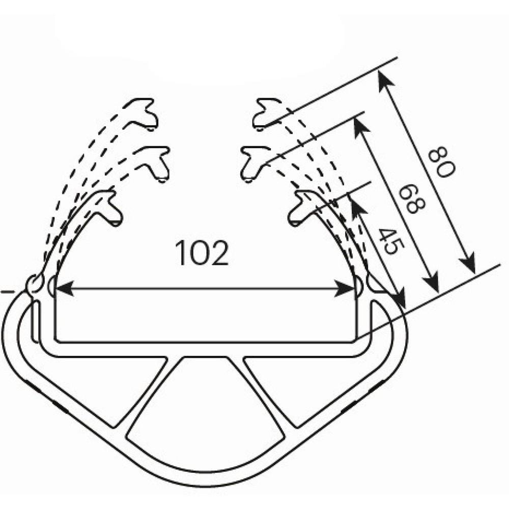 Número de imagen del producto 3: Protección anticolisión A-SAFE para estanterías RackGuard de MEMAPLEX®, medidas interiores HxAxF 600 x 102 x 68 mm