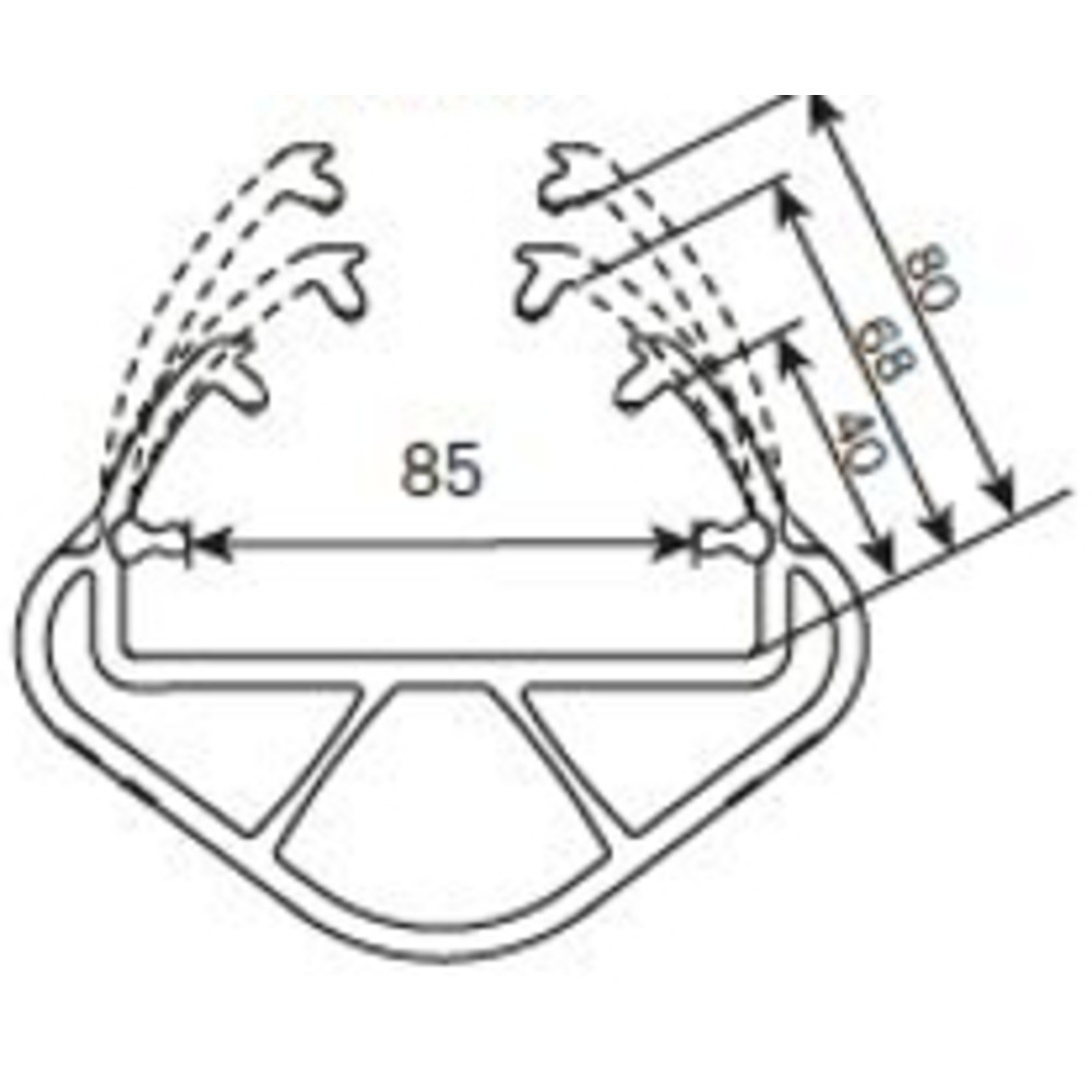 Número de imagen del producto 3: Protección anticolisión A-SAFE para estanterías RackGuard de MEMAPLEX®, medidas interiores HxAxF 600 x 85 x 80 mm