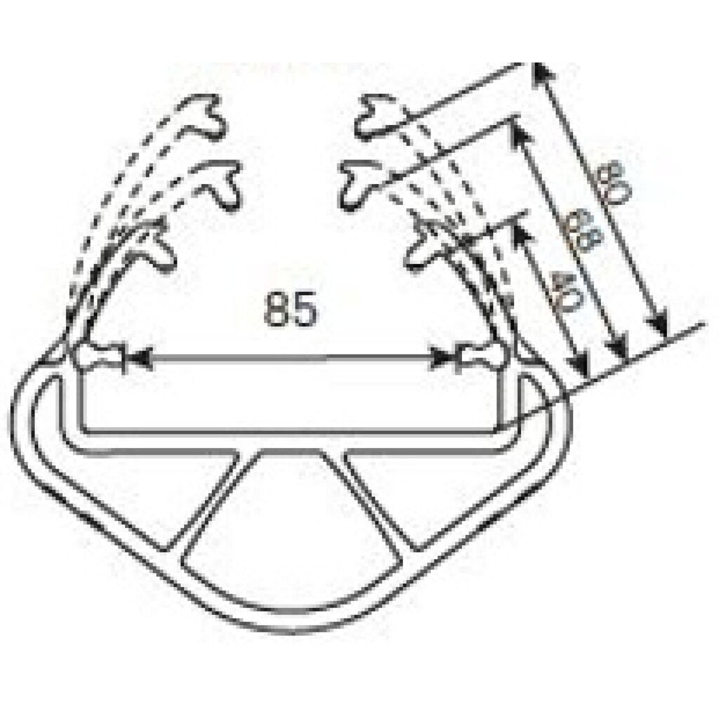 Número de imagen del producto 4: Protección anticolisión A-SAFE para estanterías RackGuard de MEMAPLEX®, medidas interiores HxAxF 600 x 85 x 80 mm