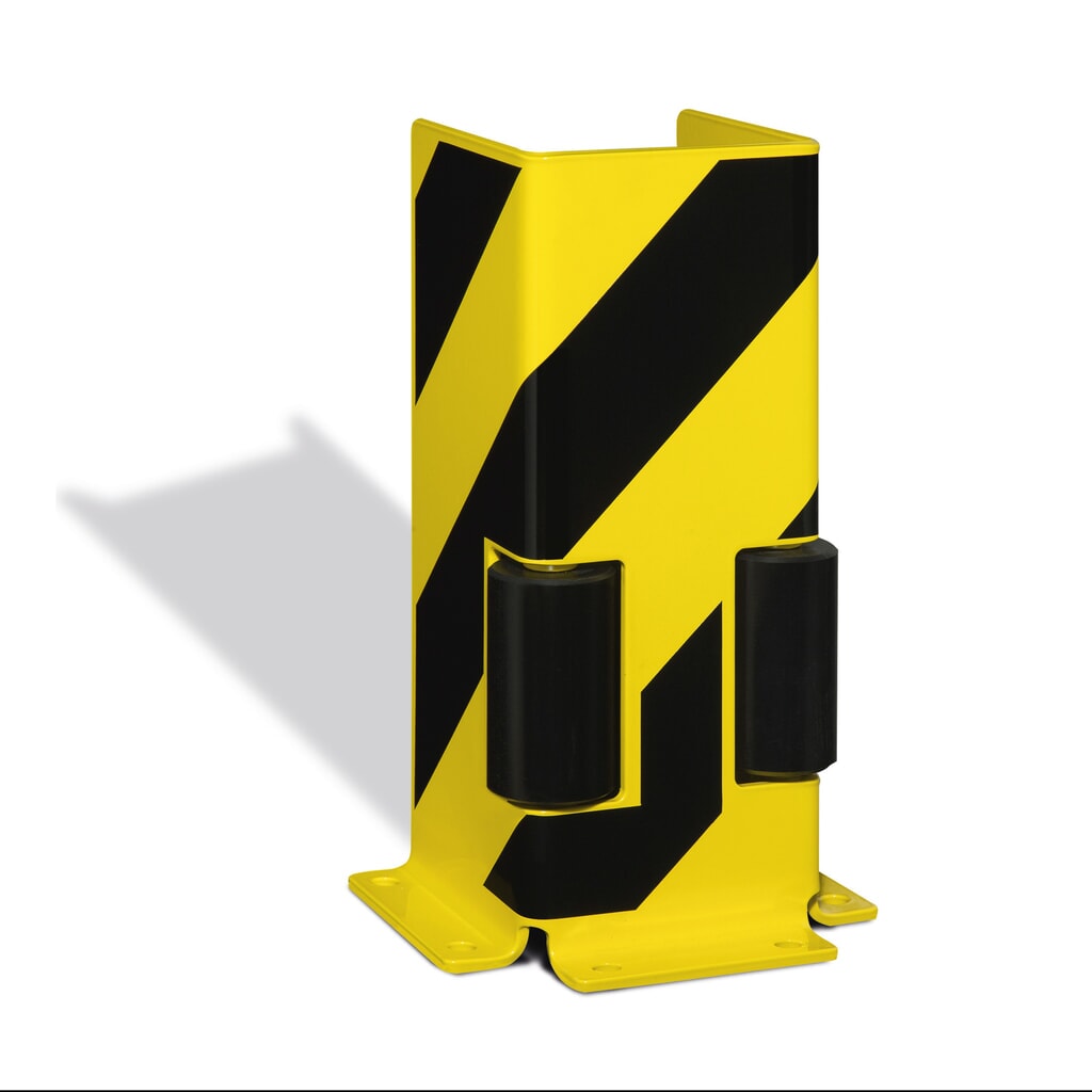 Protección anticolisión con rodillo guía, perfil en U, H x A x F 400 x 160 x 160 mm Imagen del producto: Protección anticolisión con rodillo guía, perfil en U, H x A x F 400 x 160 x 160 mm