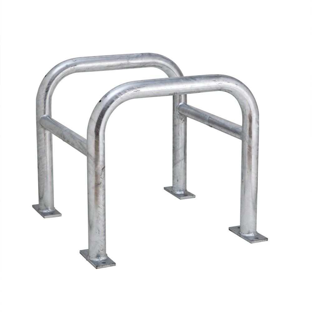 Número de imagen del producto 1: Protección anticolisión para columnas MORAVIA, aplicación exterior, galvanizado en caliente, altura de 600 mm, para dimensiones de columna 500 x 500 mm (ancho x fondo)
