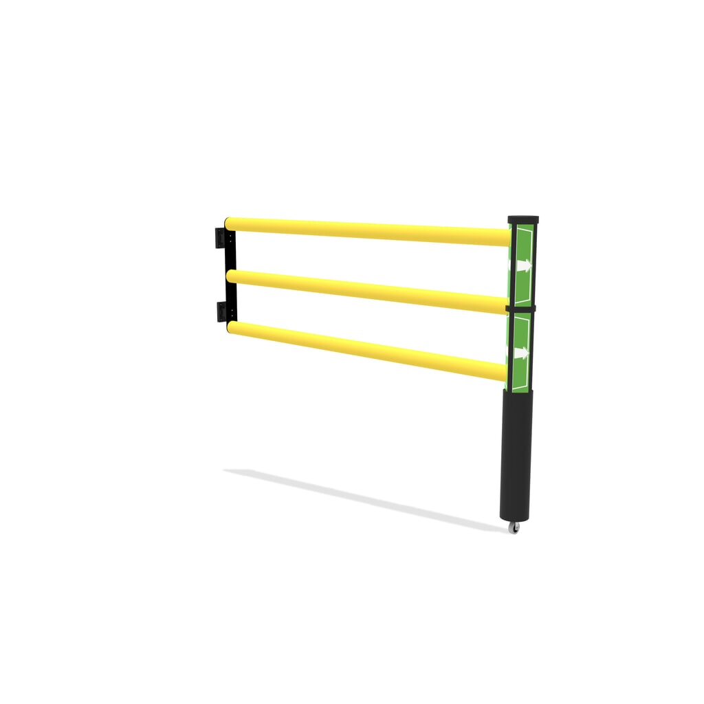 Número de imagen del producto 2: puerta batiente para rieles de seguridad «Delta», alto x ancho 1200 x 1.750 mm, con rollo