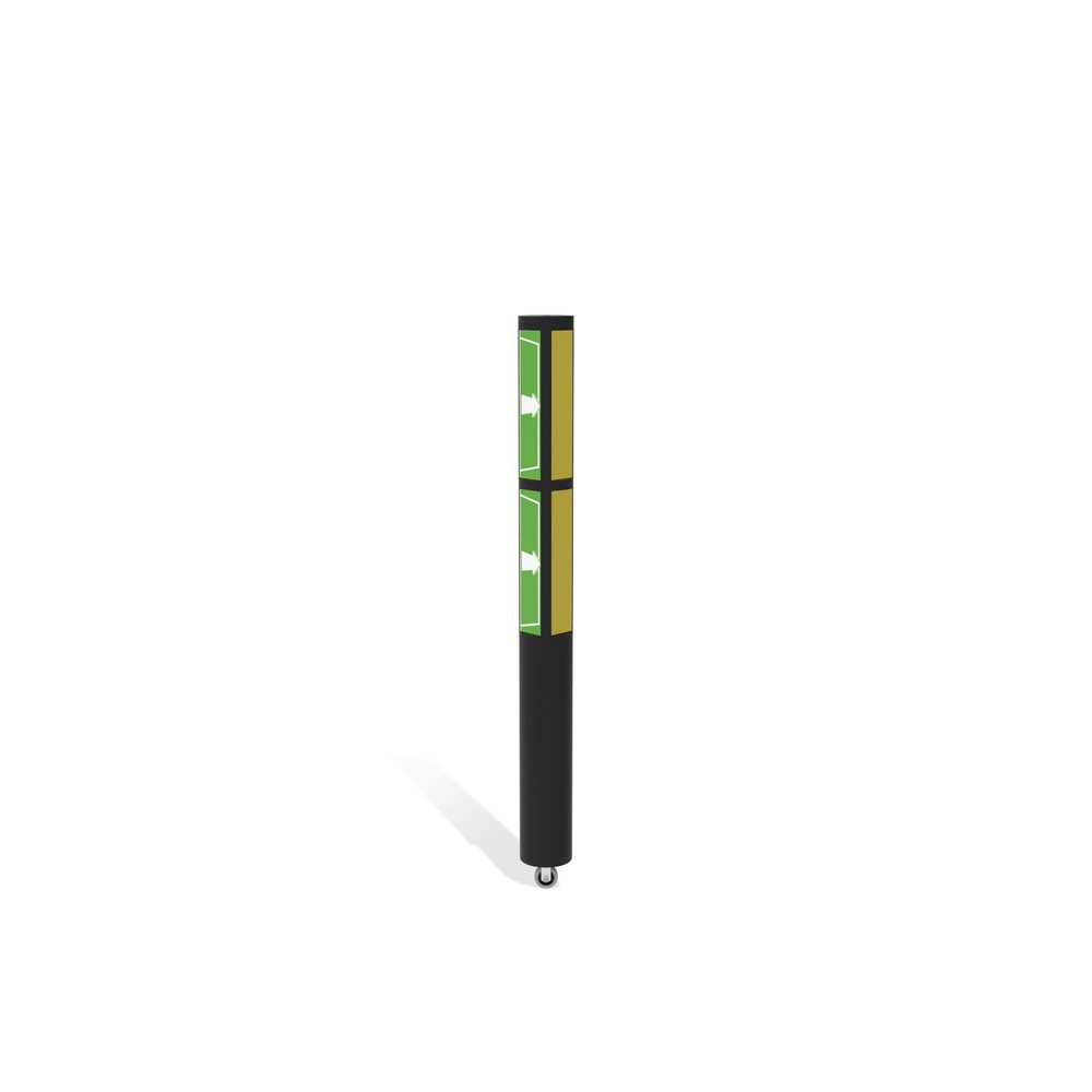 Número de imagen del producto 3: Puerta abatible para rieles de seguridad «Delta», alto x ancho 1200 x 1500 mm, con rollo