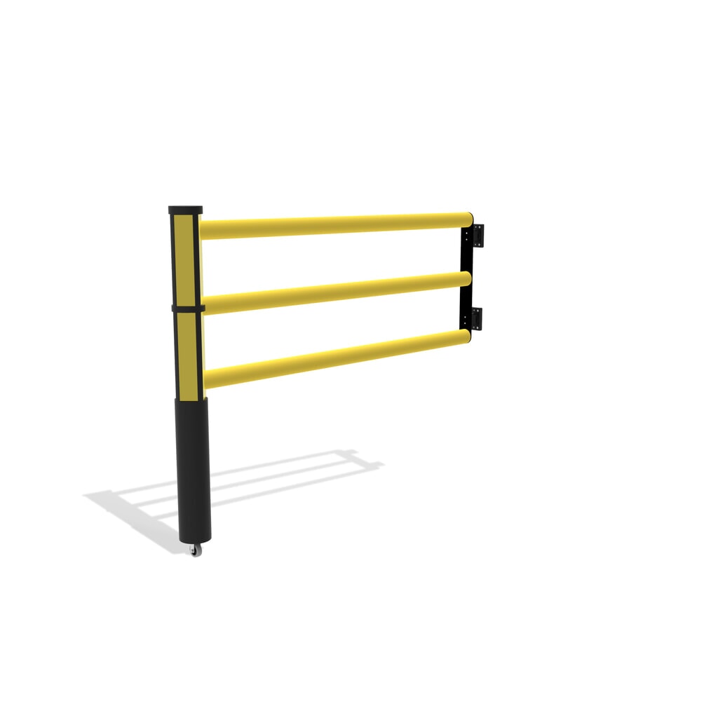 Puerta abatible para rieles de seguridad «Delta», alto x ancho 1200 x 1500 mm, con rollo Número de imagen del producto 4: Puerta abatible para rieles de seguridad «Delta», alto x ancho 1200 x 1500 mm, con rollo
