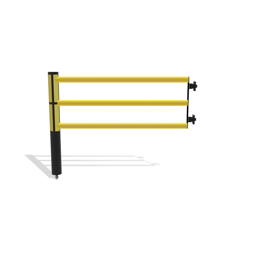 Puerta abatible para rieles de seguridad «Delta», alto x ancho 1200 x 1500 mm, con rollo Número de imagen del producto 5: Puerta abatible para rieles de seguridad «Delta», alto x ancho 1200 x 1500 mm, con rollo
