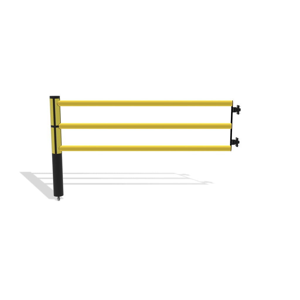 Puerta abatible para rieles de seguridad «Delta», alto x ancho 1200 x 2.000 mm, con rollo Número de imagen del producto 5: Puerta abatible para rieles de seguridad «Delta», alto x ancho 1200 x 2.000 mm, con rollo
