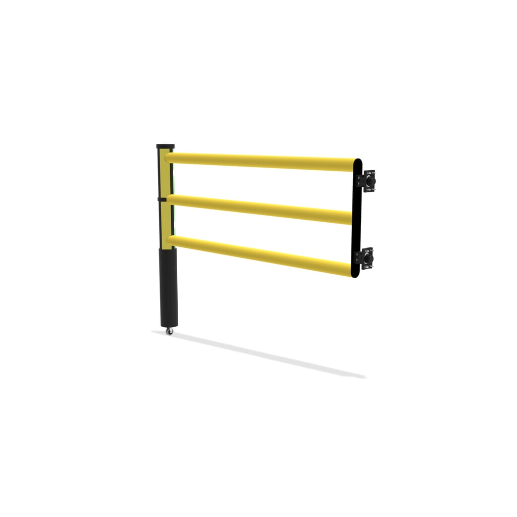 Número de imagen del producto 6: Puerta abatible para rieles de seguridad «Delta», alto x ancho 1200 x 1500 mm, con rollo