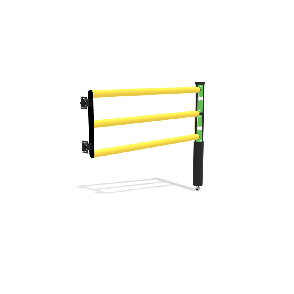 Puerta abatible para rieles de seguridad «Delta», alto x ancho 1200 x 1500 mm, con rollo Número de imagen del producto 8: Puerta abatible para rieles de seguridad «Delta», alto x ancho 1200 x 1500 mm, con rollo