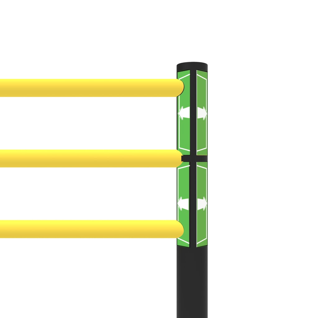 Número de imagen del producto 9: Puerta abatible para rieles de seguridad «Delta», alto x ancho 1200 x 1500 mm, con rollo