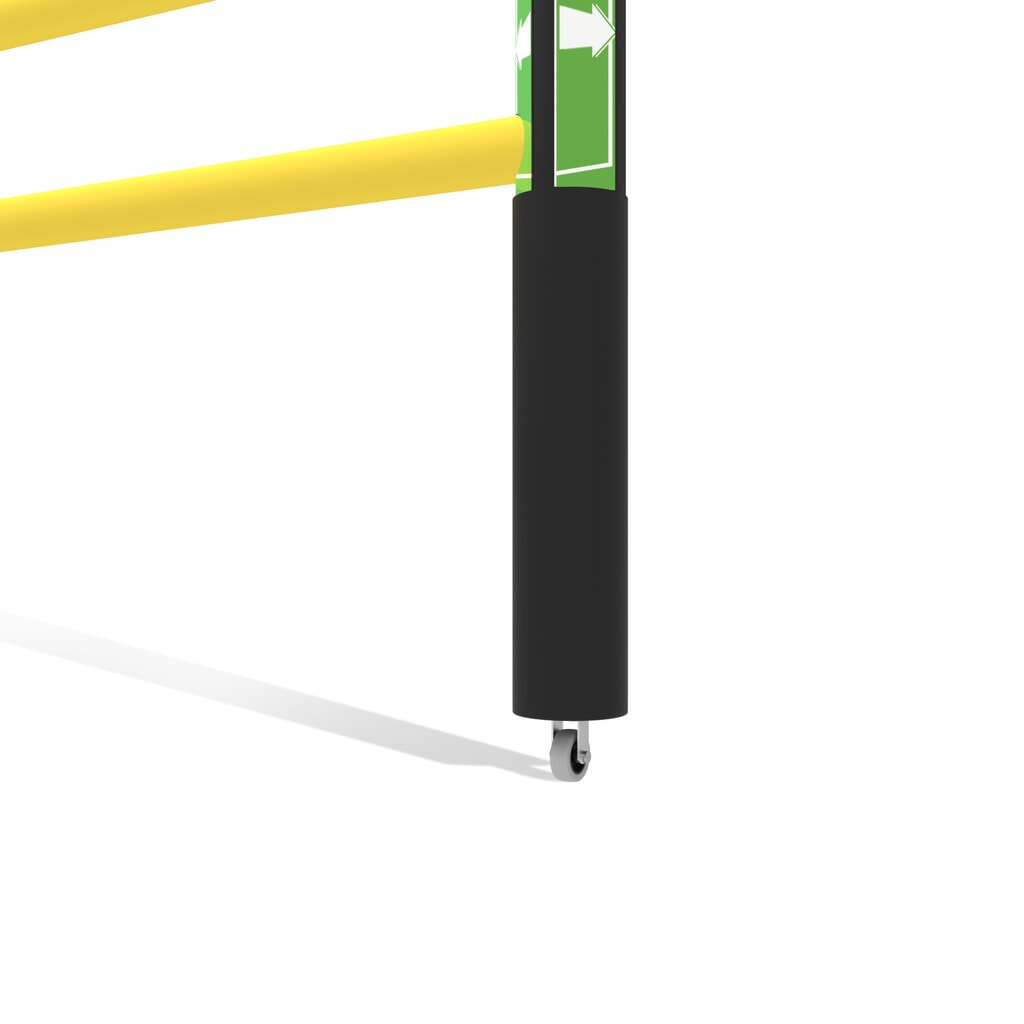 Número de imagen del producto 10: Puerta abatible para rieles de seguridad «Delta», alto x ancho 1200 x 1500 mm, con rollo