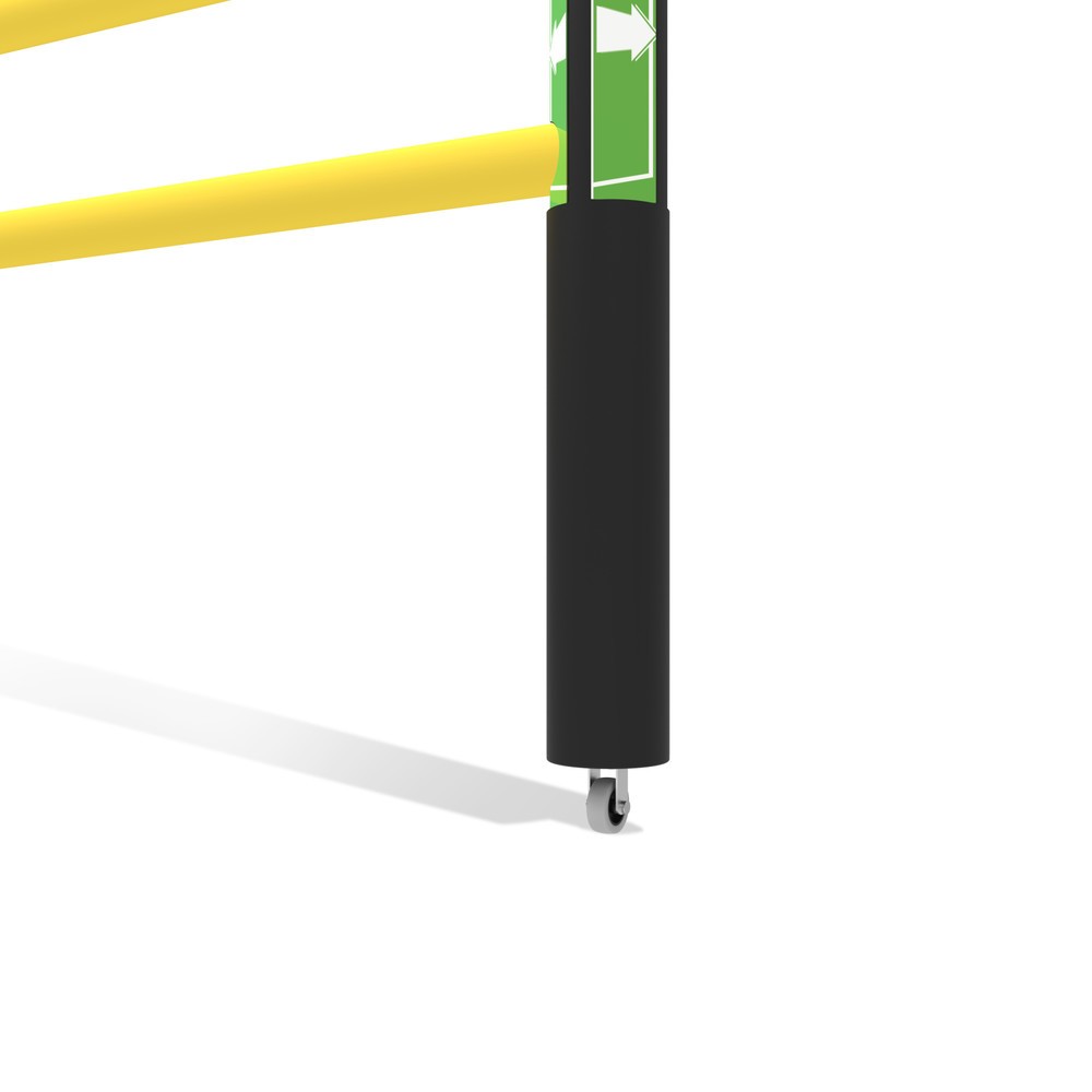 Número de imagen del producto 10: Puerta abatible para rieles de seguridad «Delta», alto x ancho 1200 x 2.000 mm, con rollo