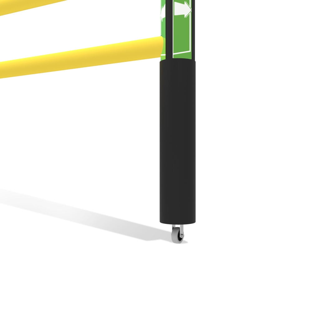 Número de imagen del producto 10: Puerta abatible para rieles de seguridad «Delta», alto x ancho 1200 x 2.000 mm, con rollo