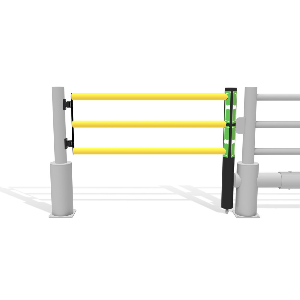 Número de imagen del producto 11: Puerta abatible para rieles de seguridad «Delta», alto x ancho 1200 x 1500 mm, con rollo