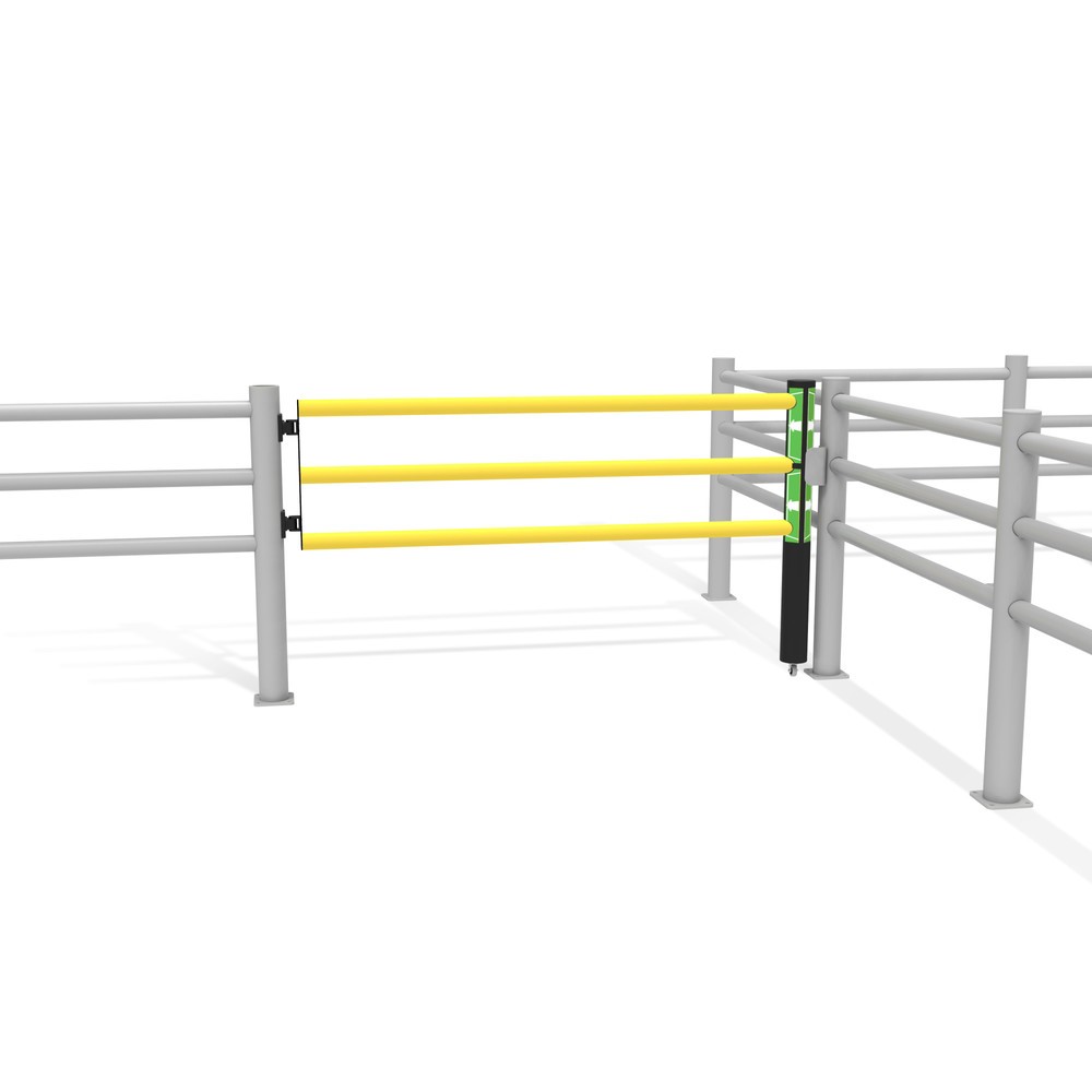 Número de imagen del producto 11: Puerta abatible para rieles de seguridad «Delta», alto x ancho 1200 x 2.000 mm, con rollo