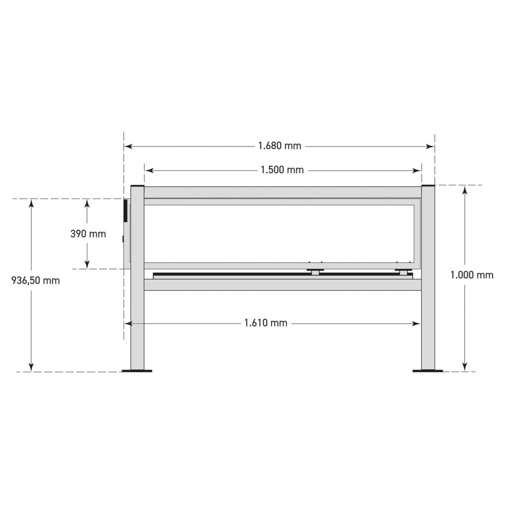 Número de imagen del producto 2: Puerta corredera MORAVIA para barandilla de protección antichoques BLACK PULL S-Line, amarilla, para anclar con tacos, con placa de suelo