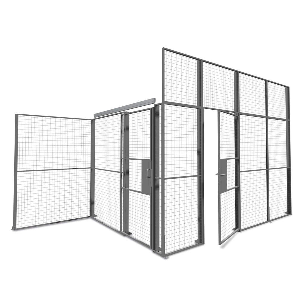 Imagen del producto: Puerta de dos hojas para sistema de tabiques TROAX®, ancho 1.000 mm, candado