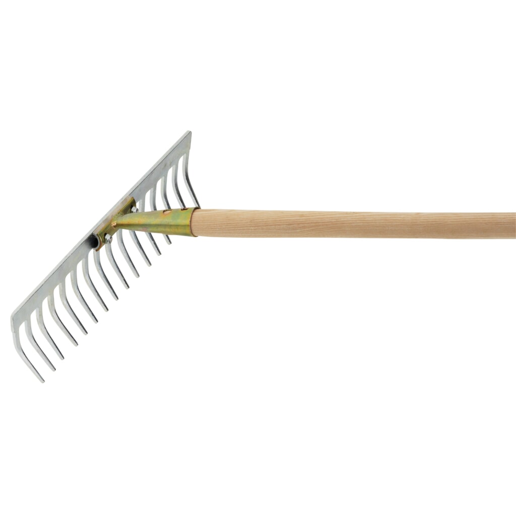 Imagen del producto: Rastrillo para jardinería FLORA Profi, endurecido y ajustable, 14 púas, anchura 360 mm